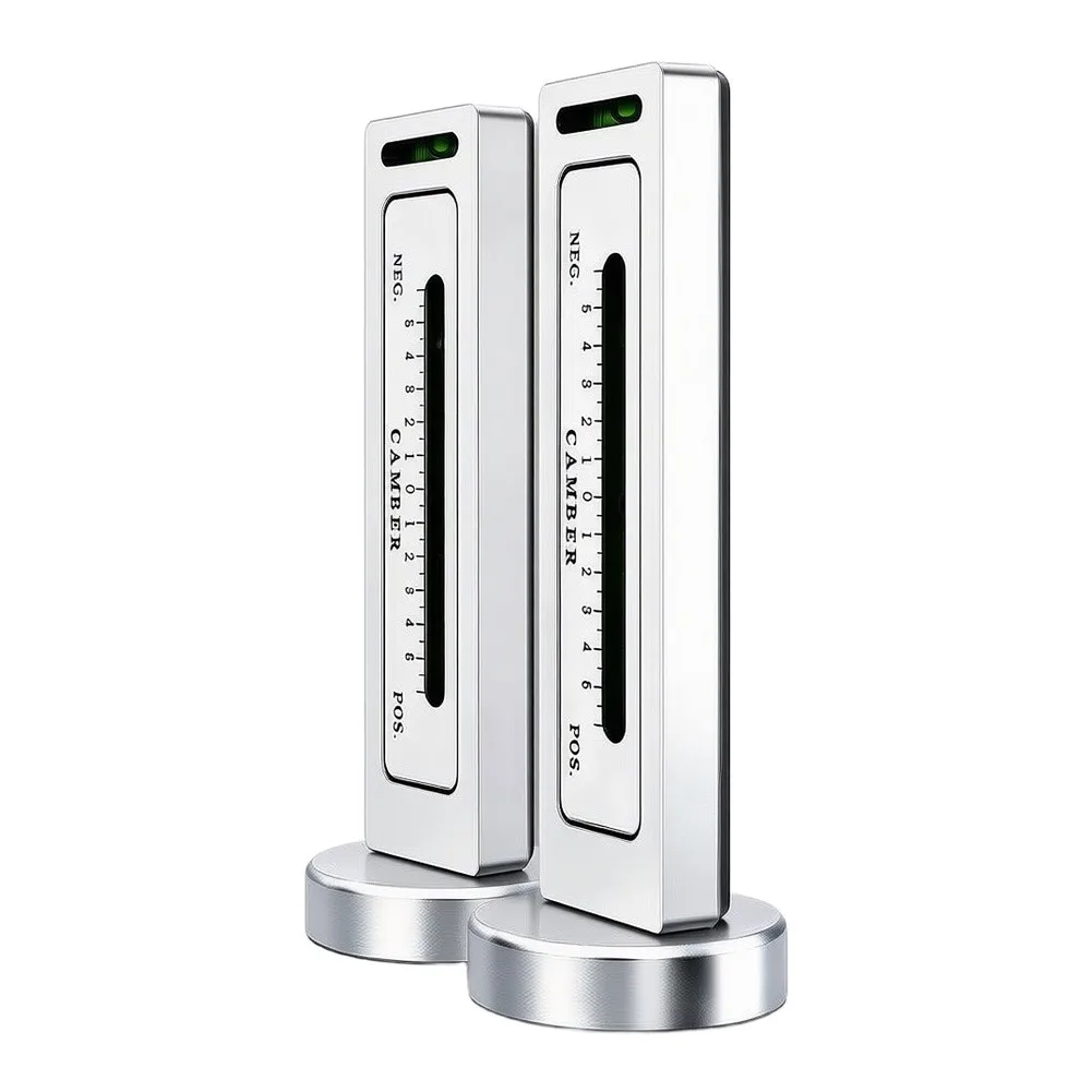 Wheel Alignment Gauge Tool Magnetic Base for Camber Caster Adjustment Compatible with Most Vehicles Aluminum Build