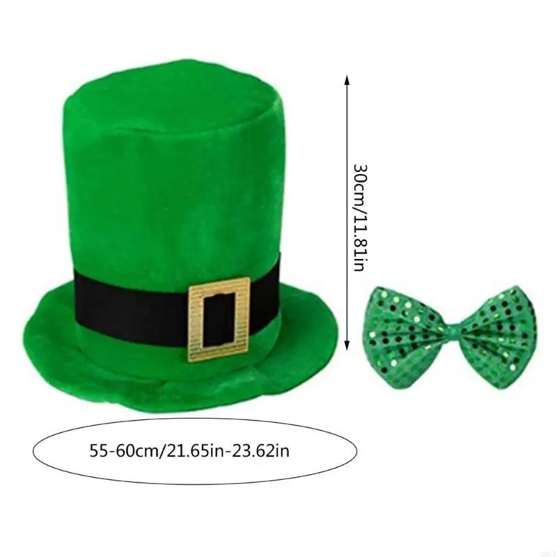 68UC Stpatrick Day Glittering Bowtie Festival 장식 아일랜드 전국의 날 소품