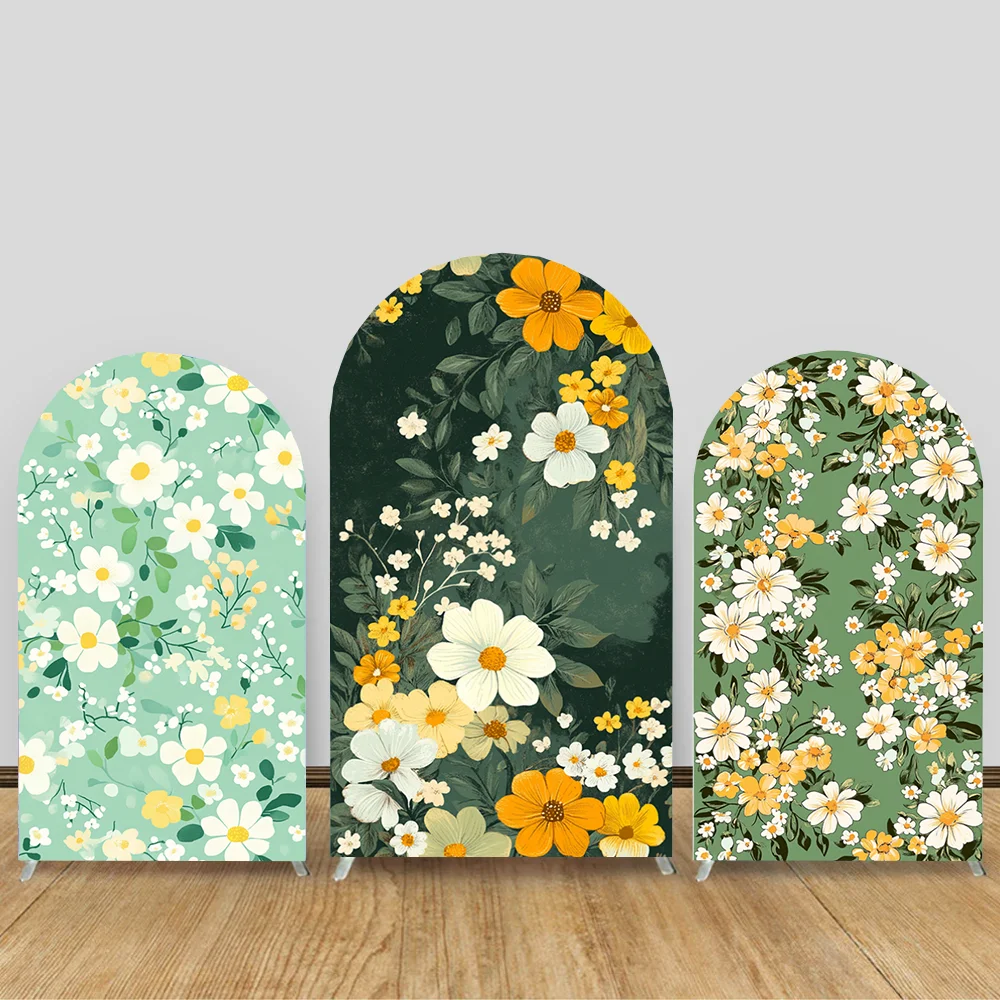 

Floral - styled Backdrop with Light Green Background - Ideal for Birthday, Wedding, Party and Celebration Decor/Background