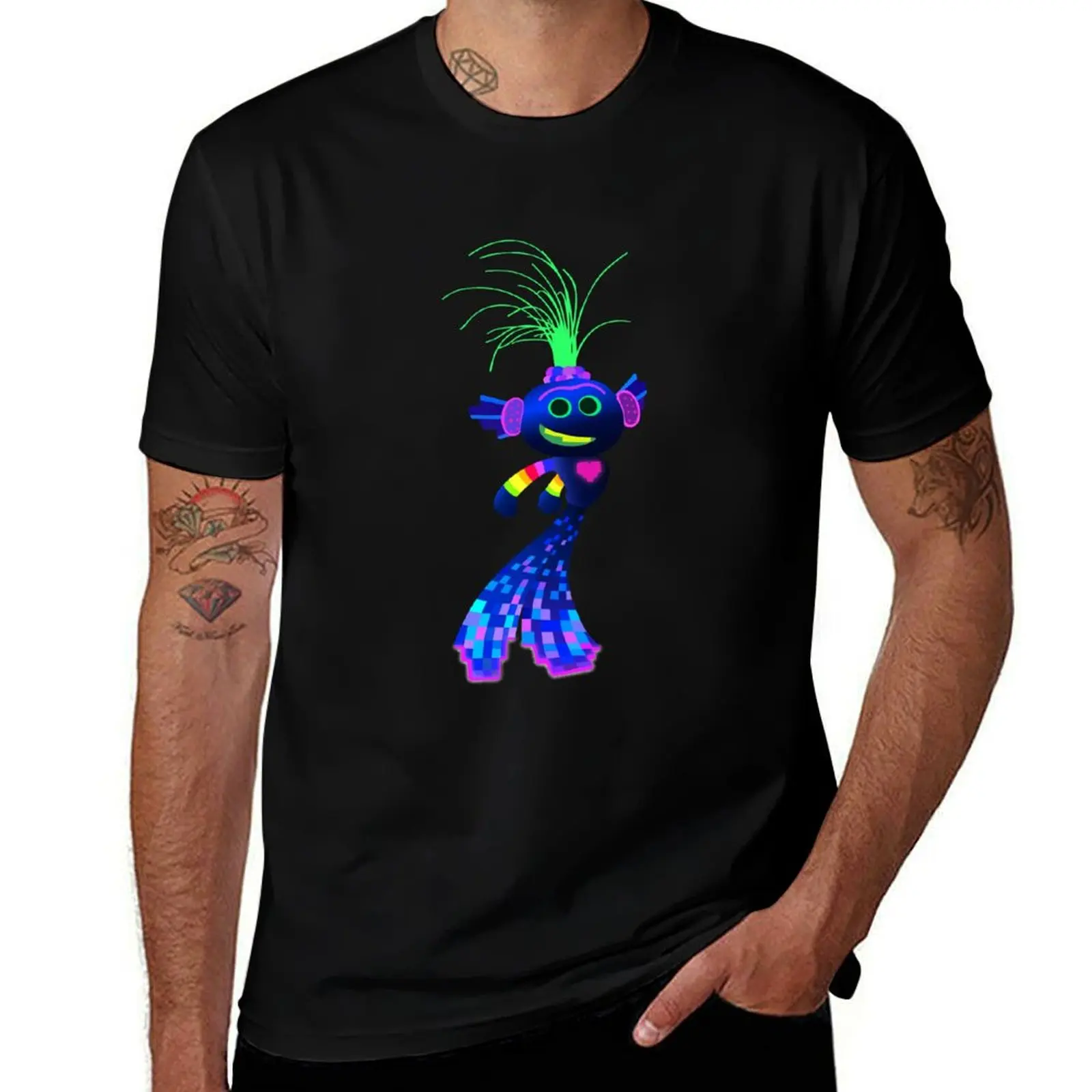 Music Retro Trolls 2 Film Cartoon World Tour Cute Graphic Gift T-Shirt Sweat Absorbing Sports Tee Shirt