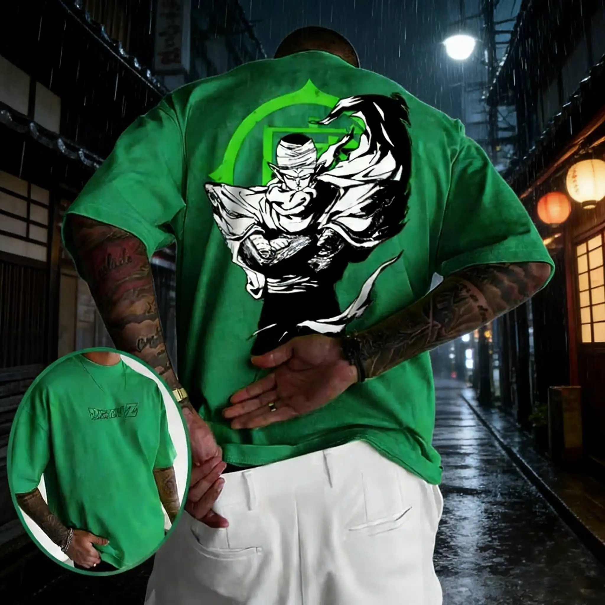 

2026 Summer Dragon Ball Retro Anime T-Shirt Men's Piccolo Casual Loose Sports Daily Short Sleeve Crew Neck Relaxed Fit Tee