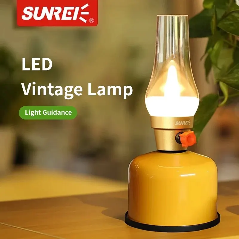 SUNREI trať  lehký 2021 2023 5200mah LED retro lehký outdoorové kemping lampa přenosné kemping stan kempovat lampa atmosféra lampa