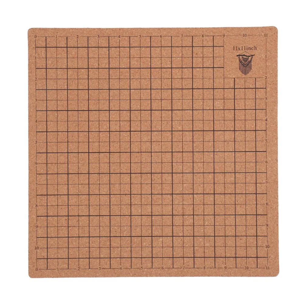 Durable Double Side Macrame Board Printed Grid Cork Braiding Board Cork Craft Board For Jewelry Crafting