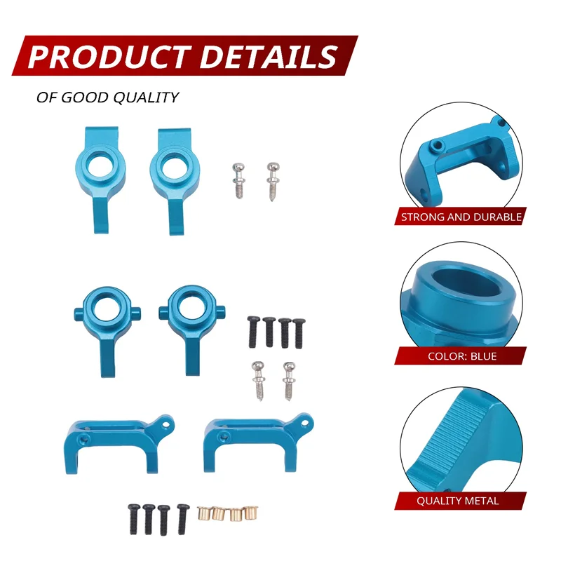 MACH-Base de moyeu de direction avant et arrière en aluminium, Kit de mise à niveau d'articulation C pour voiture Wltoys A959 A949 A969 A979 K929 1/18 RC