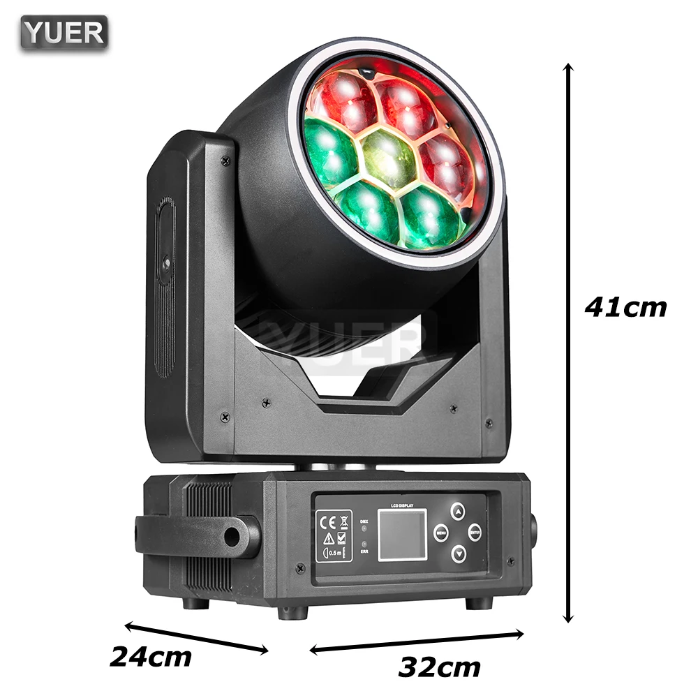 Professional LED 7x40W Big Bee Eye Moving Head RGBW 4in1 LED Spotlight Wash Beam Zoom DJ Bar Lighting Disco Strobe Stage lights