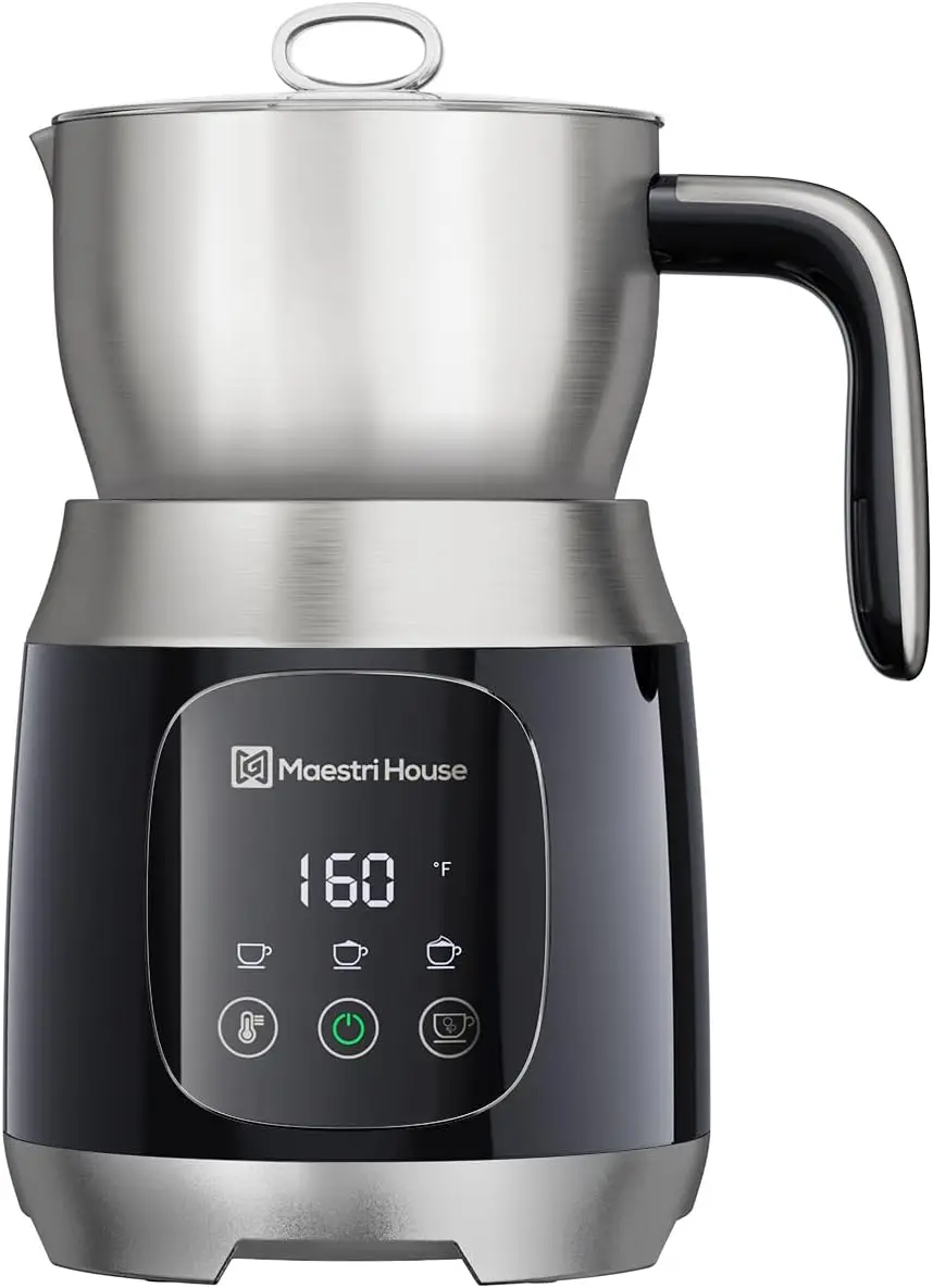 

Milk Frother, 21OZ Variable Temp and Froth Thickness DualFro 600 Milk Frother and Steamer, Smart Touch Control Milk Warmer, Dish