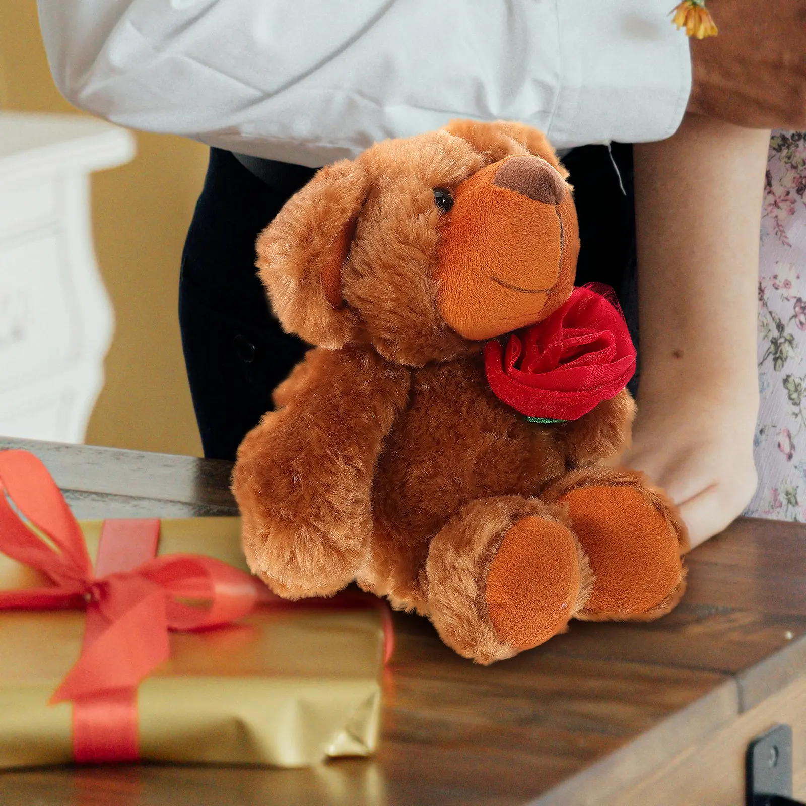 Animal Toy for Valentine's Day Bear with Rose Her Red Stuffed Mom Cute Animals Teen Girls
