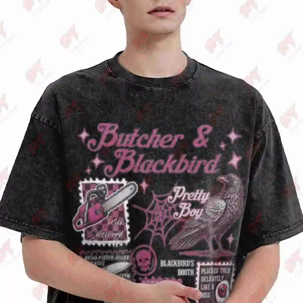Dark Romance Butcher And Blackbird Bookish Cookie Cream Ice Brynne Vintage Washed Tee Pure Cotton T-Shirt