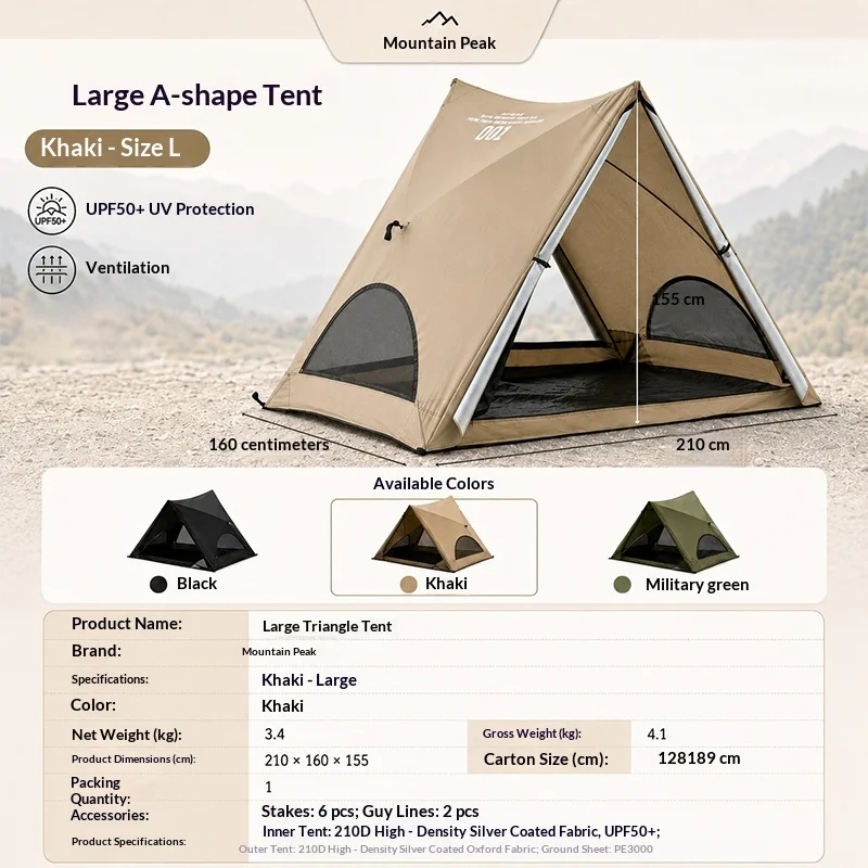 Automatisches Dreieckszelt, Outdoor-Campingzelt, das in nur 3 Sekunden aufgebaut werden kann. Wasserdicht und UV-beständig. – Detail 9