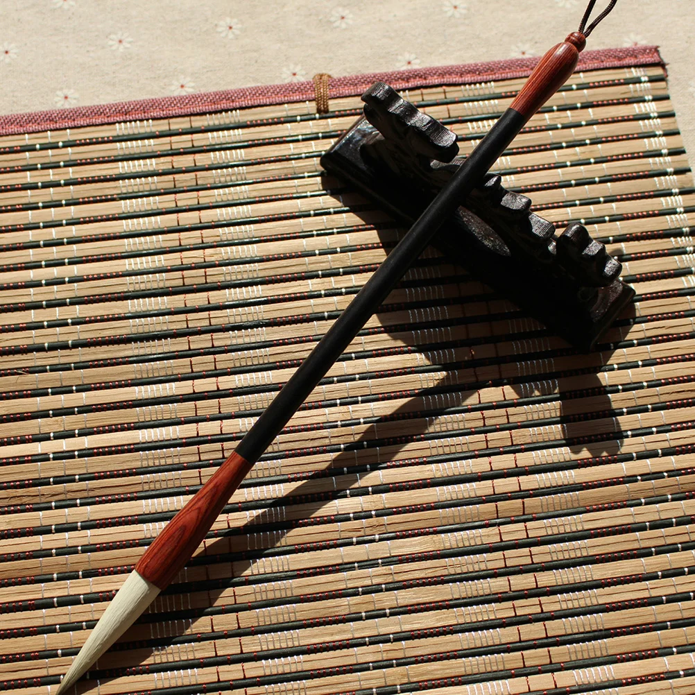 3 قطعة فرشاة الخط الصيني من خشب الأبنوس الأسود مجموعة صغيرة متوسطة كبيرة الحجم لكتابة اللوحة ممارسة فرشاة رسم شعر الذئب الفن #1