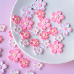 10PCS 15mm/25mm Mixed  DIY resin sakura blossom phone case decoration materials Handmade Crafts  Cardmaking Scrapbook Embellishm