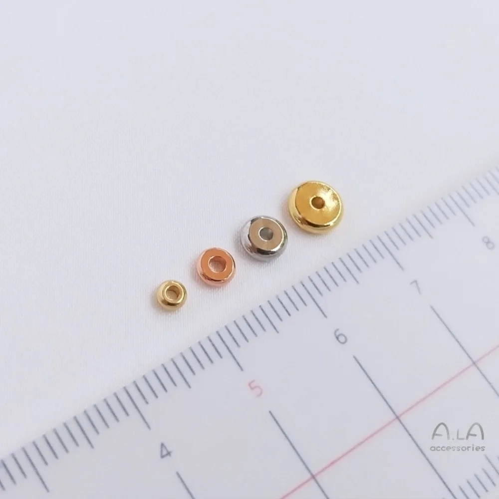 النحاس 18K الذهب اللون البلاتين مطلي ارتفع الذهب فاصل فضفاض حبة DIY طوقا سوار مطرز مجوهرات اكسسوارات المواد