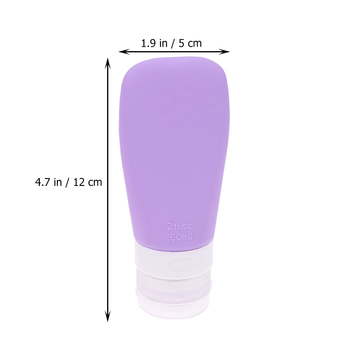 

60ml Empty Travel Bottles for Shampoo Toner Body Wash Lotions Toiletries Liquid Containers Safe Non Toxic Squeeze Easy Clean