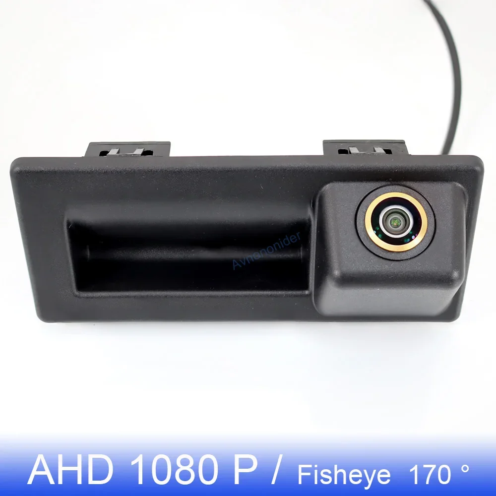 Golden FishEye AHD 1080P Vehicle Truck Handle Rear View Camera For SKODA Octavia MK3 A7 5E 2016 2017 2018 Facelift Car Parking