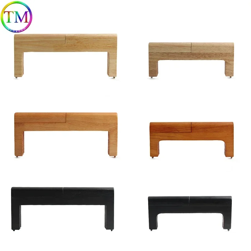 

21.7cm/27.5cm Solid Wood Frames Wooden Bag Handle Tote Bags Square Wood Handle For Handbag Purse Parts Accessories