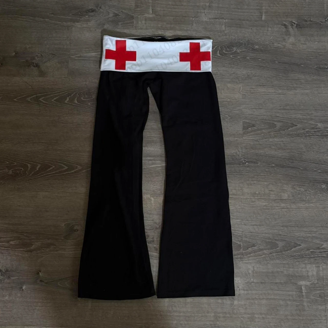 Gothic fashion niche print Y2K pants punk rock style comfortable wide leg pants Gothic retro casual women's style Emo girl punk