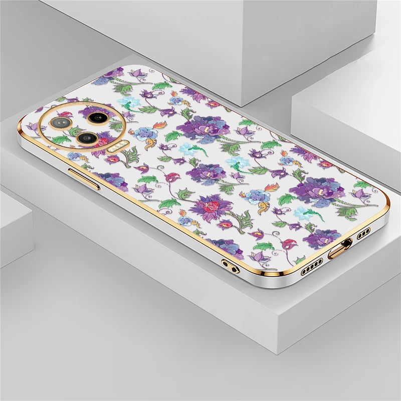 

Защитный чехол для телефона Infinix Note 40 12 VIP G96 11 Pro 11S 8i, силиконовый, мягкий, противоударный, с цветочным принтом