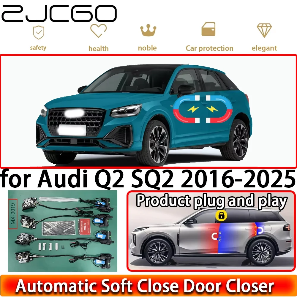 ZJCGO for Audi Q2 SQ2 2016-2025 OEM Car Soft Close Door Kit Power Closing Latch System Auto Pull Door Easy Close Plug & Play