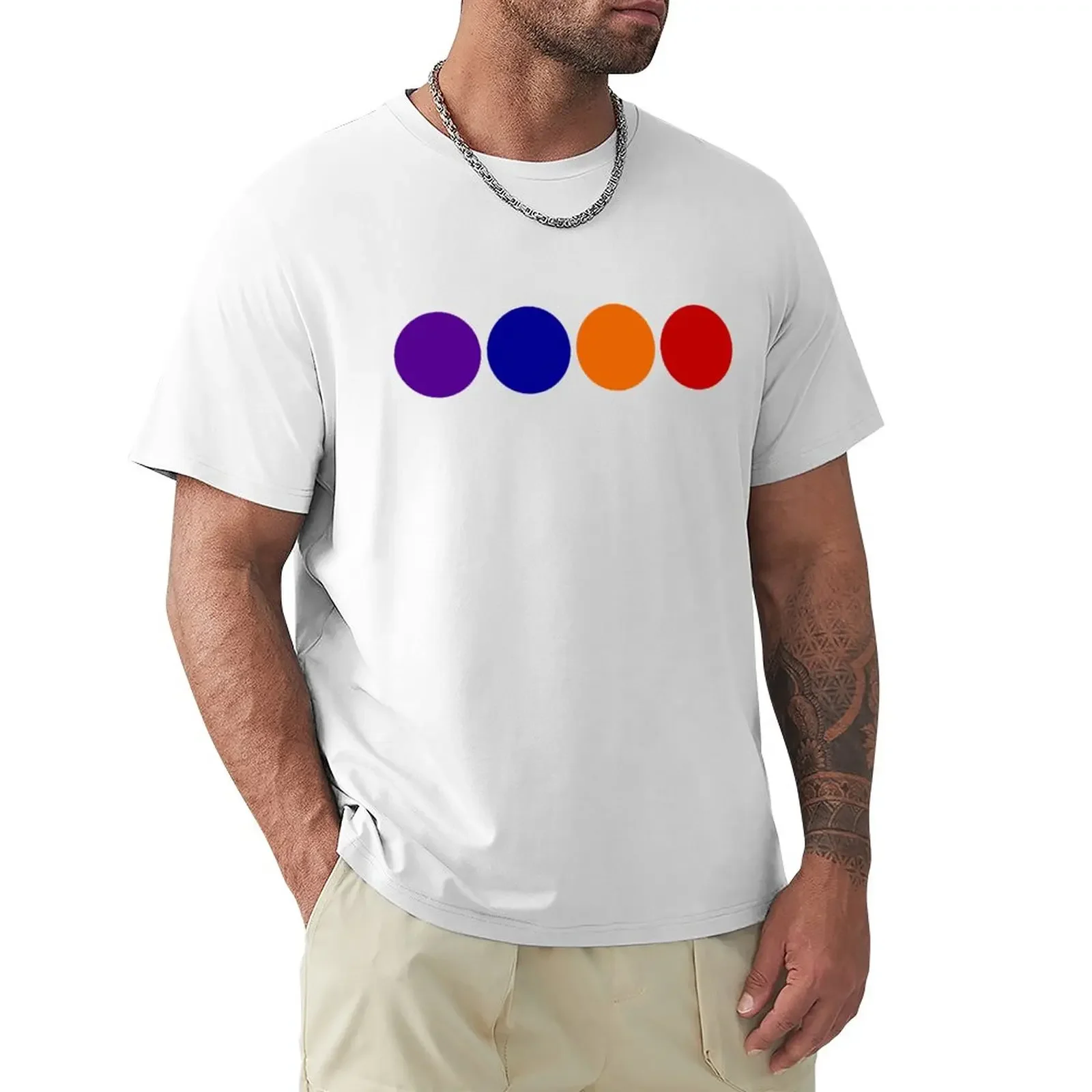 

Purple Blue Orange Red T-Shirt tees plus size tops t shirts for men cotton
