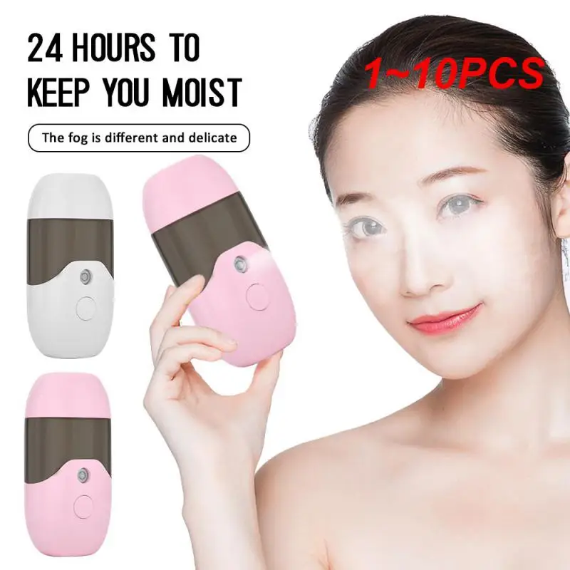 

1~10PCS Facial Mist Face Steamer Spa Atomizer USB Mini Spa Face Steamer Portable Humidifier Rechargeable Moisturizing Nano