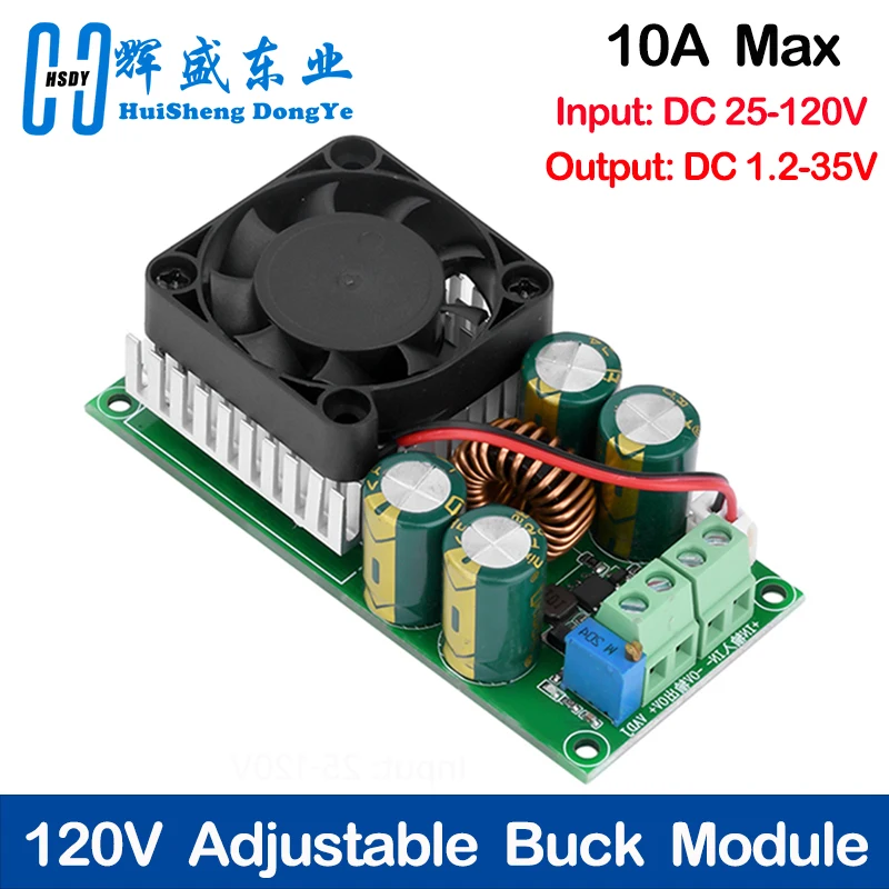 DC 25-120V to DC 1.2-35V 10A Adjustable Regulated Power Supply Module Buck Converter Constant Voltage Constant Current Module