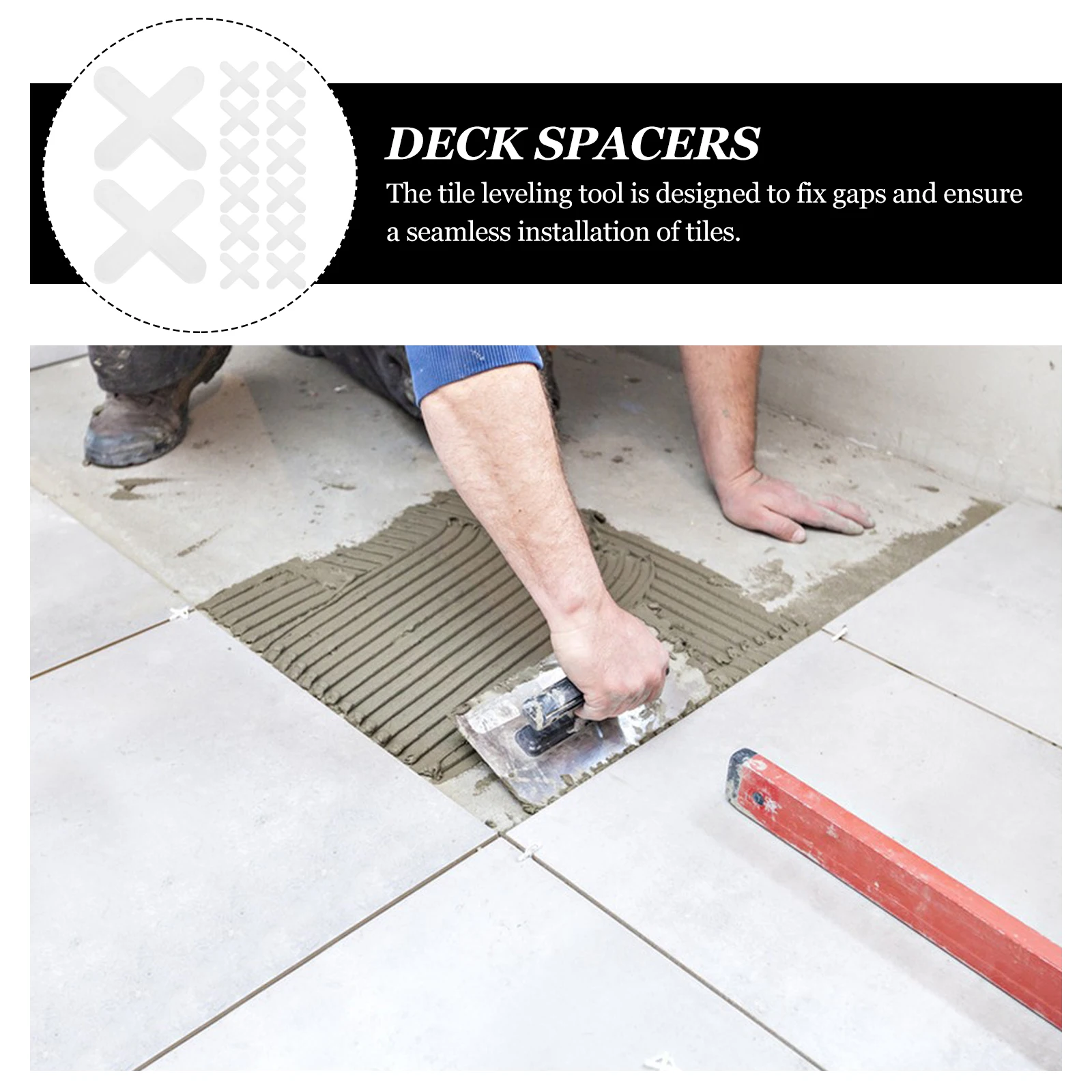 

1000pcs Tile Cross Leveler 4mm Plastic Spacers Ceramic Porcelain Floor Deck Leveling System Tools Building Accessories