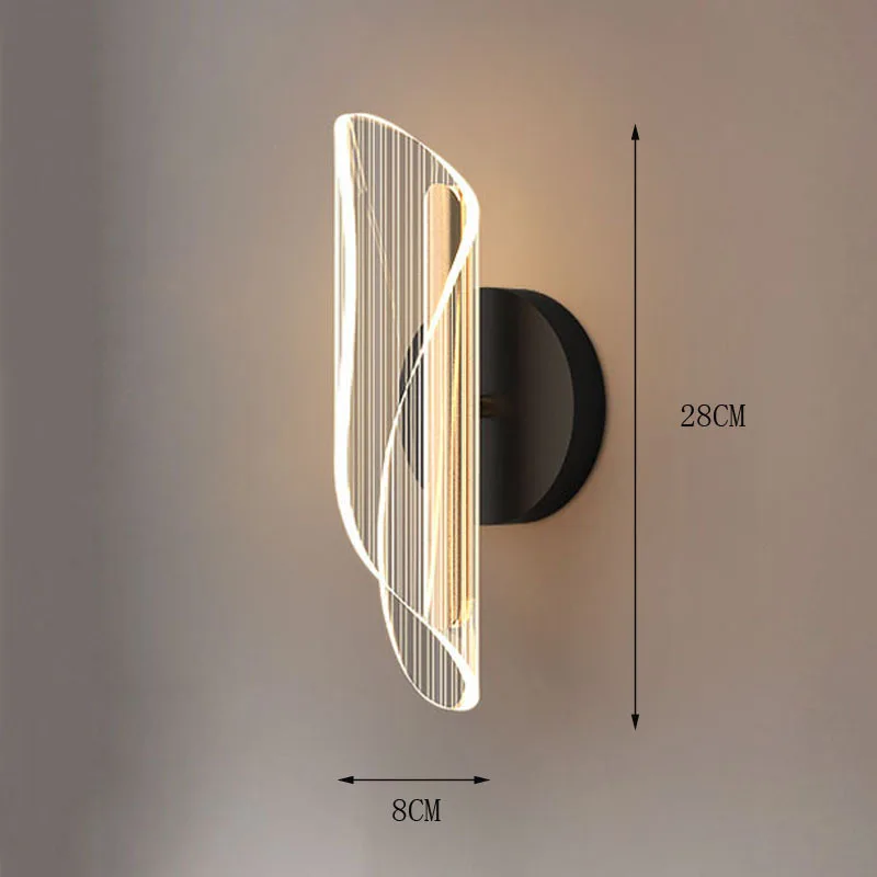 Lámpara de pared acrílica para sala de estar, accesorio de iluminación de Ambiente de fondo, luz creativa para dormitorio