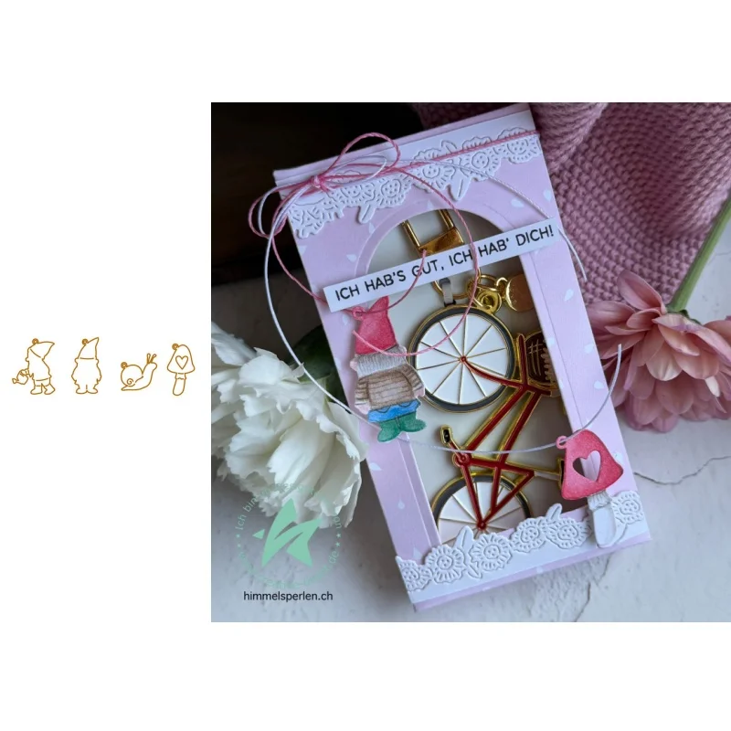 Neues Produkt Vorverkauf Liebevolle Eltern-Kind-Stanzformen und Stempel DIY Scrapbook Album Dekoration Geprägtes Papierkarten-Set