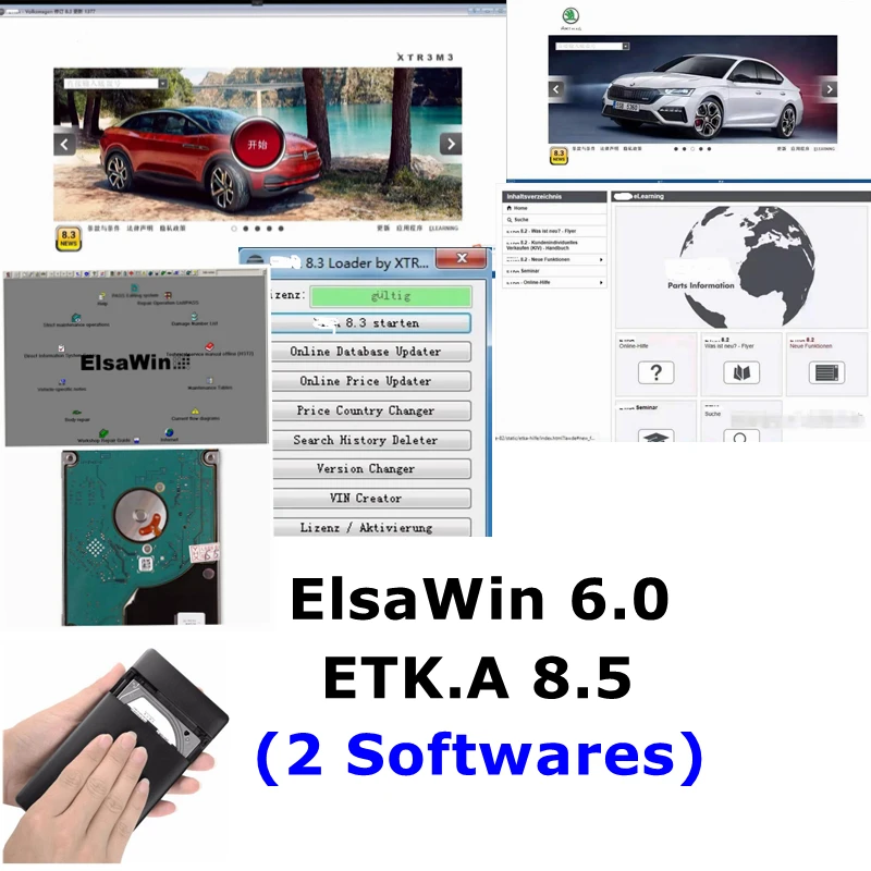 2024 Hot Elsawin 6.0 ET/KA 8.5 Group Vehicles Electronic Parts Catalog Support ForV/W+AU//DI+SE//AT+SKO//DA Auto Repair Software