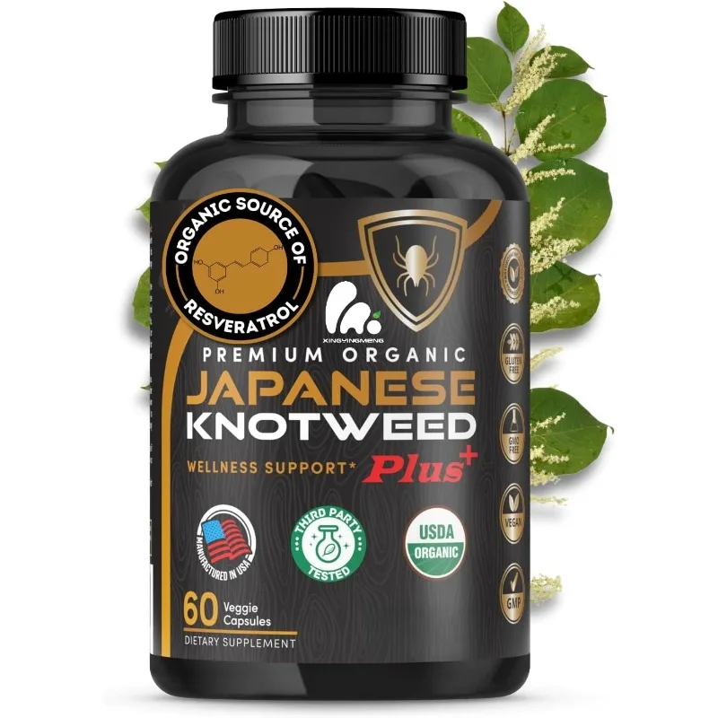 

Organic Japanese Tiger Cane - Natural Resveratrol Capsules, Supporting Overall Immune System Health