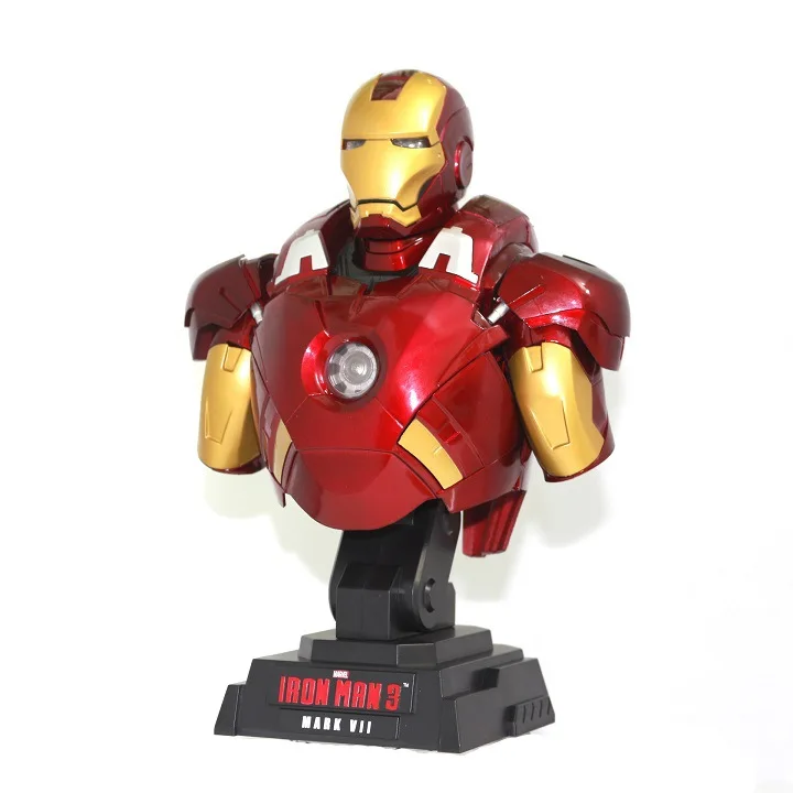 Os Vingadores Homem De Ferro Modelo, MK7 42 43, Bbust, Pode Iluminar, Figuras Estáticas, Personalidade Criativa, Enfeites Cool, Presentes De Férias