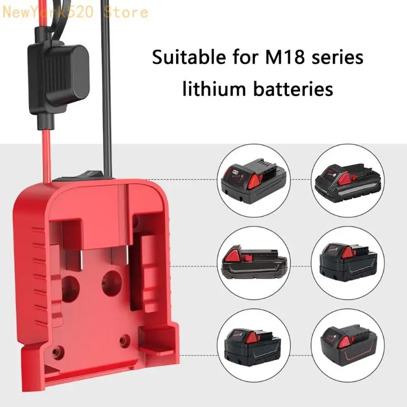 Conector del adaptador batería N84C para batería 18 V DIY Fuente alimentación Herramienta alimentación del