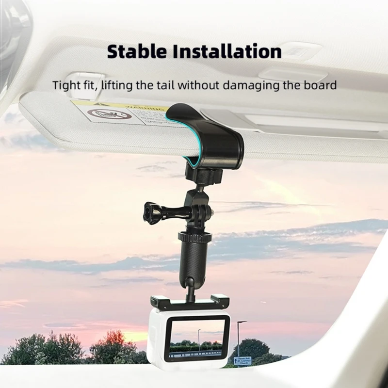 Xoay 360 Độ Tấm Che Nắng Ô Tô Giá Đỡ Máy Ảnh Giá Đỡ Ô Tô Sunvisor Gắn Kẹp Giá Đứng Dành Cho Ngoài Trời Những Người Đam Mê Trang