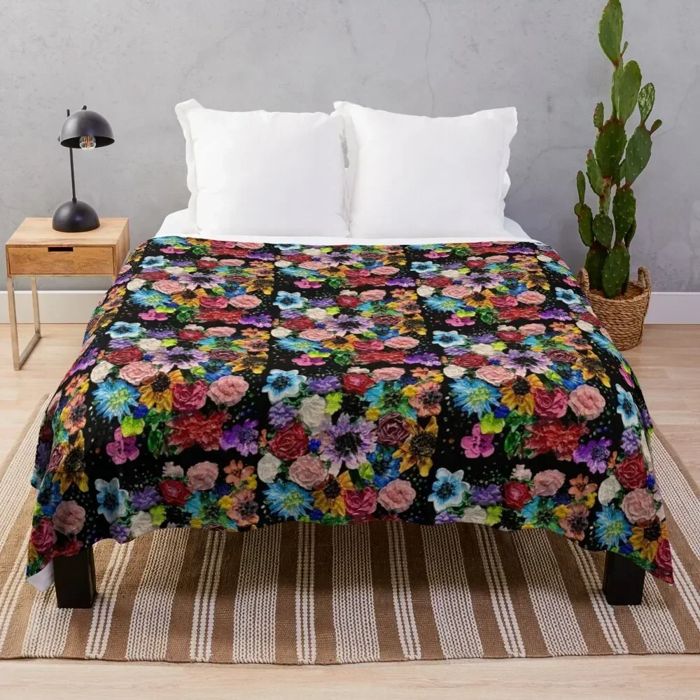 

Floral Explosion Artwork Throw Blanket Fade Resistant Durable Throw Blanket