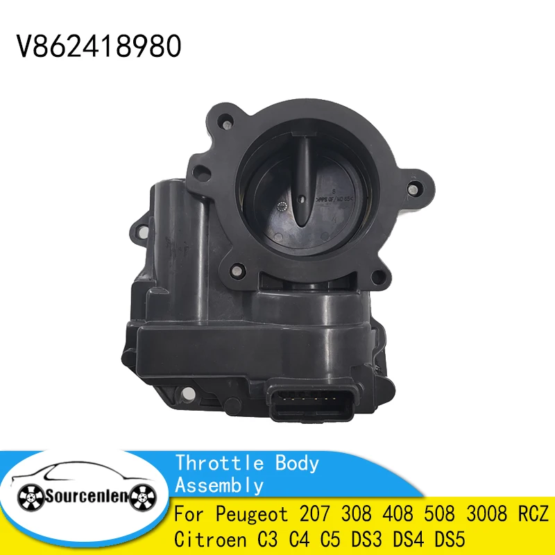 New Genuine Throttle Body Assembly V862418980 163672 For Peugeot 207 308 408 508 3008 RCZ Citroen C3 C4 C5 DS3 DS4 DS5