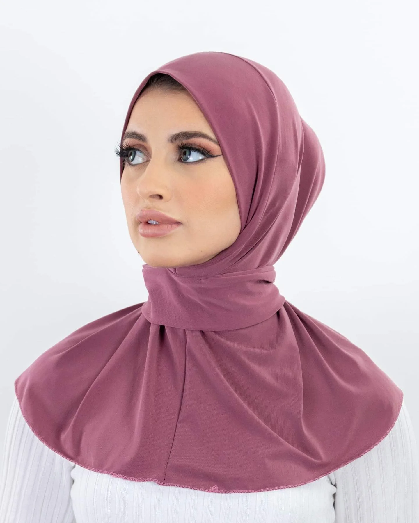 Klaar om volledige dekking innerlijke instant hijab premium kwaliteit jersey sjaal met stropdas terug knoppen moslimvrouwen tulband caps te dragen