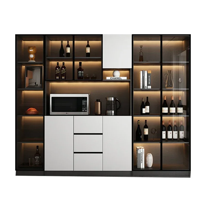 Kitchen Storage Wine Cabinet High Home Wall Living Room Wine Cabinet Simplicity Luxury Botellero Vino European Furniture QF50JG