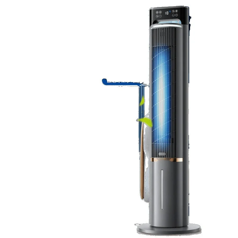 Air Conditioning Fan Tower Refrigeration Water Cooling Fan Can Be Moved in Household Dormitory Can Shake Head Cold Fan New