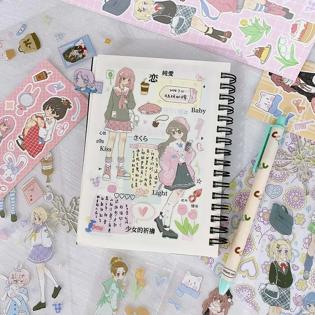 Sticker Girl Series Graffiti Cute Character Hand Account Guka DIY Mobile Phone Case Decoration