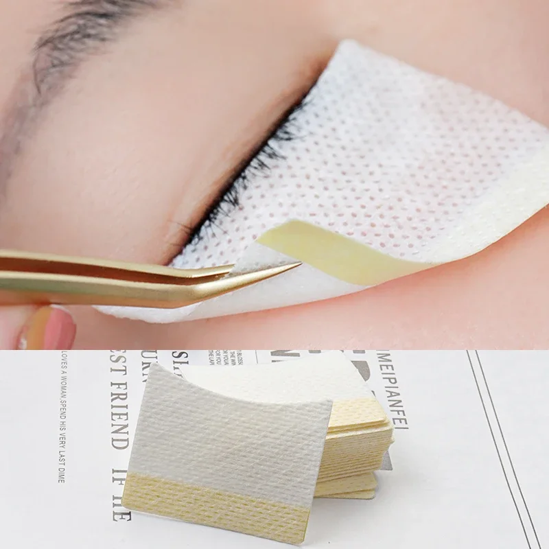 Heiße 40 Stück Einweg Baumwolle Wimpern Patch Aufkleber zum Entfernen von falschen Wimpern Augen pads Patch Wimpern verlängerung Frauen Make-up-Tools