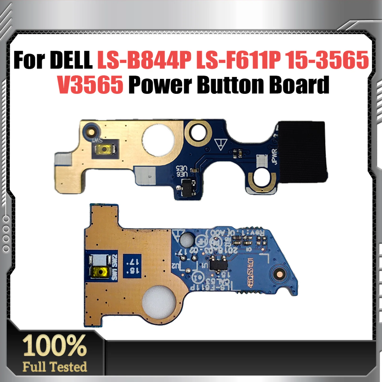 

For Dell Inspiron 5558 5455 5458 5559 5555 15-3565 V3565 G3 3579 3779 Power Button Board LS-B844P LS-F611P Fast Ship