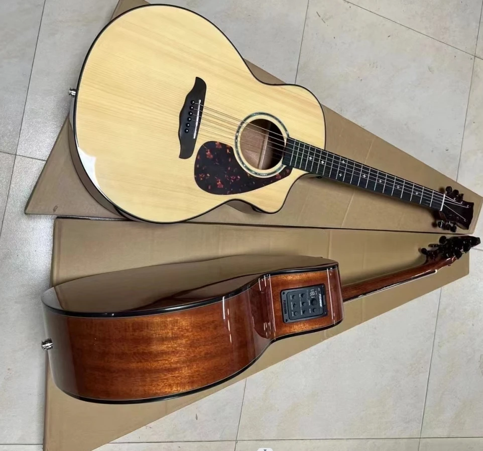 2024 Hot sale sumptuous 41 inch guitar can be installed with EQ bass  acoustic  instruments musical