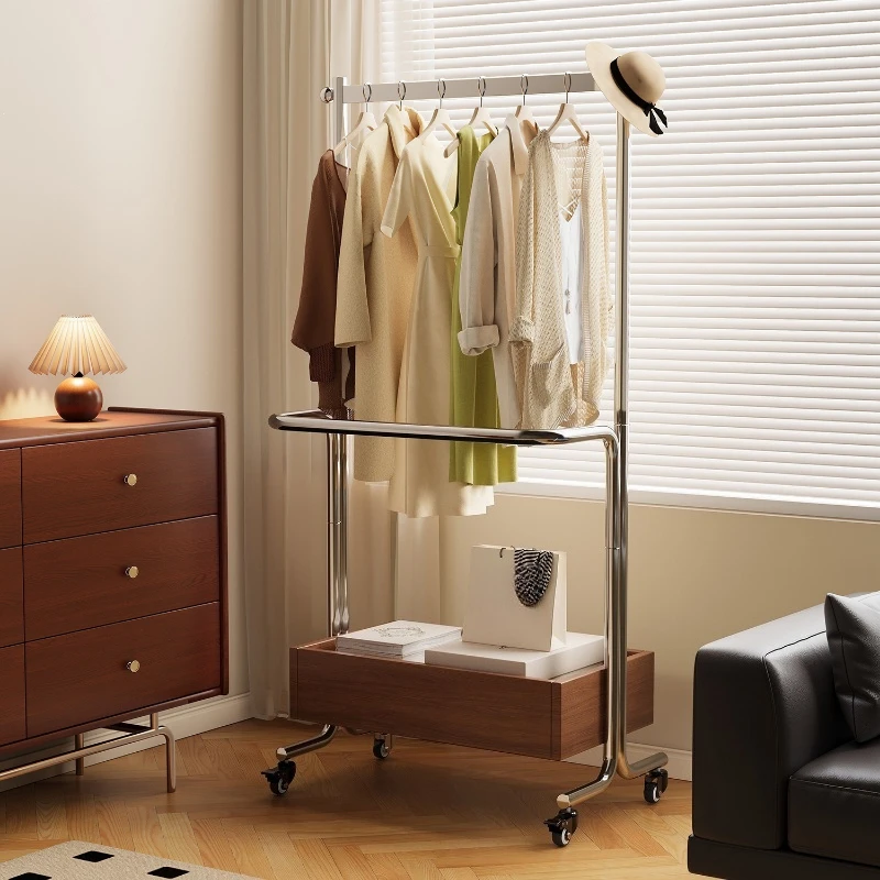 Medieval style coat rack, bedroom floor-to-ceiling household storage rack removable