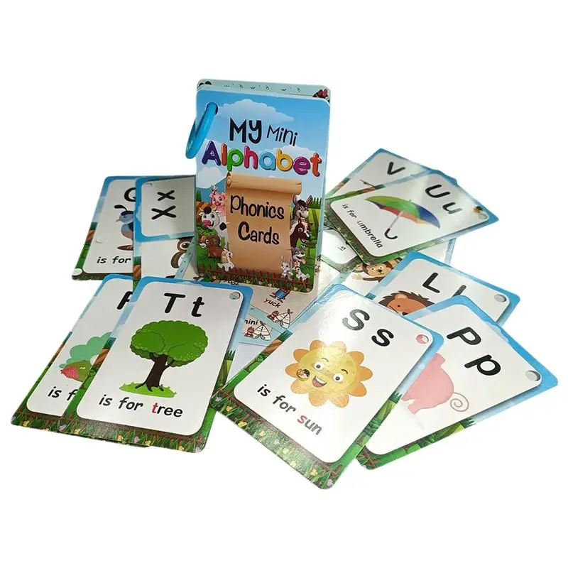 26Pcs Alphabet Flashcards Alphabets Cards Early Learners Educational Children Kids Toys Toddler Flash Card