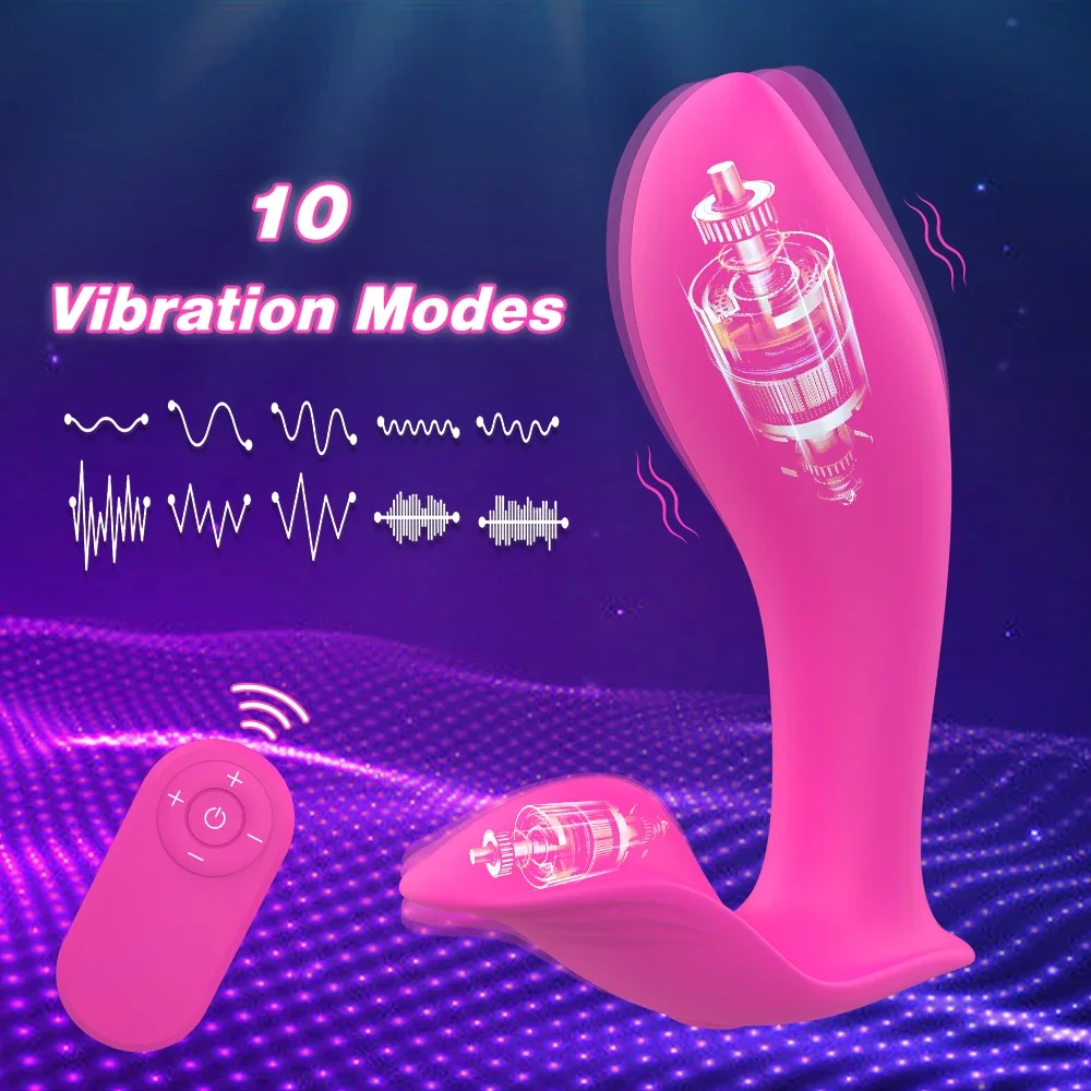 Remote control double penetration Wearable Vaginal Vibrator Silicone Dildo Clit G-spot 10 Speed Vibrating Egg Sex Toys for Women