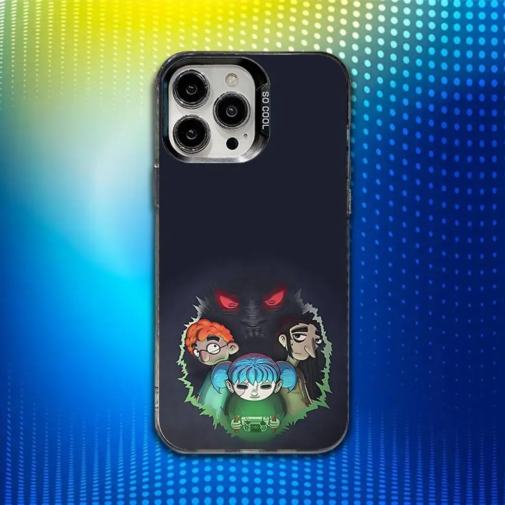 حافظة هاتف Game S-Sally Face SF لهاتف iPhone 17,16,15,14,13,12,X,8,Pro,Max,Plus,E,SE4,Air,Mini IMD أسود غير لامع