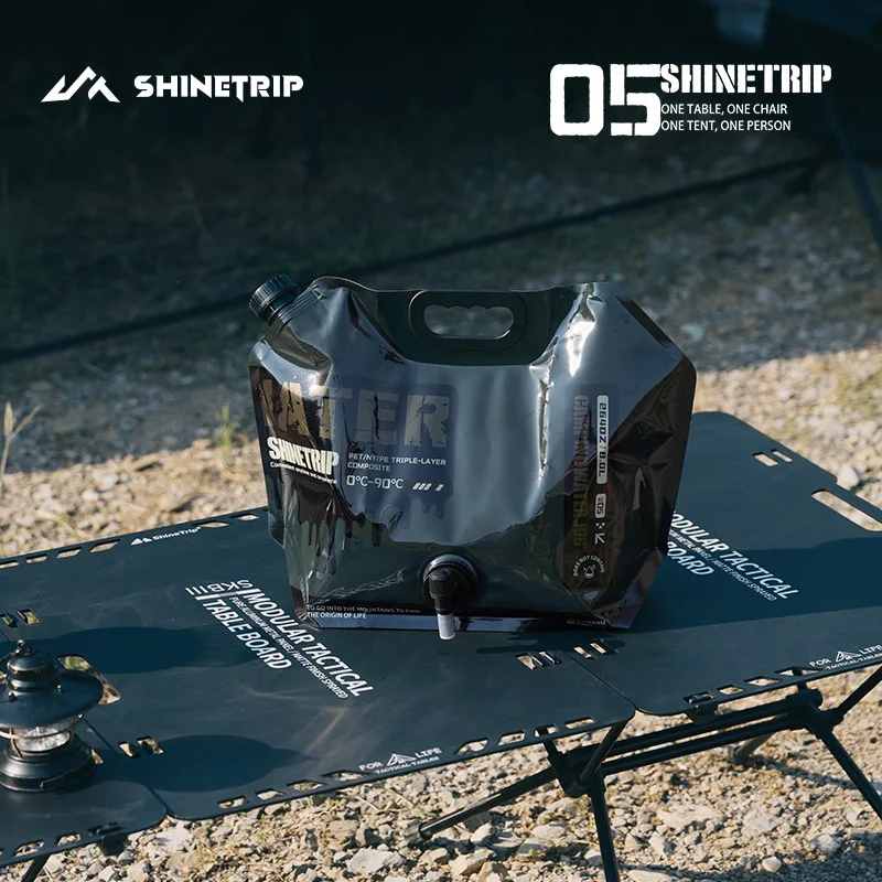 2PCS Outdoor Camping Water Storage Bag ShineTrip 8L Capacity Picnic Hiking Travel Portable Collapsible Food-grade Water Bag
