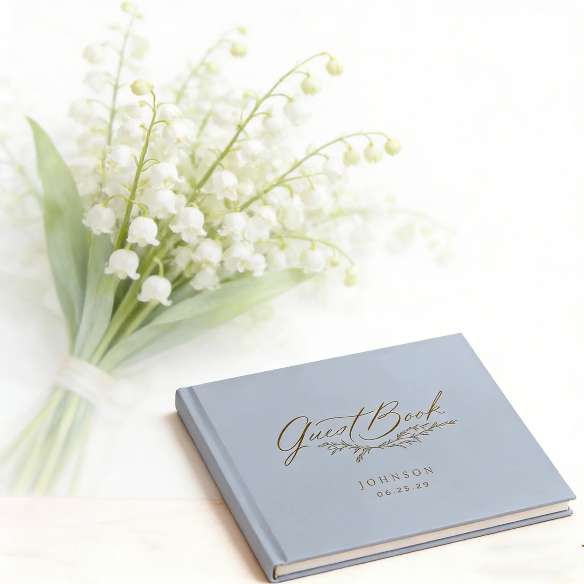 classy-custom-wedding-guest-book-with-elegance-design-calligraphy-style-photo-booth-memory-album
