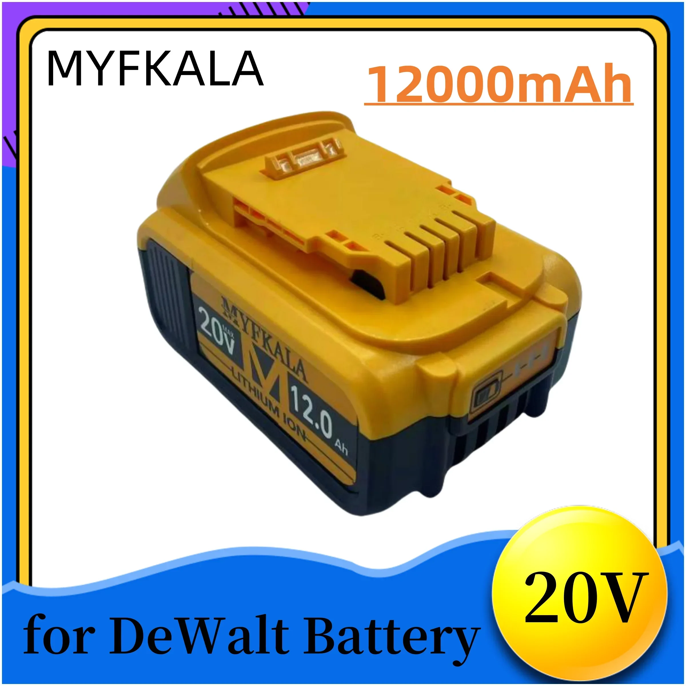 

Camason battery for Dewalt 18V 20V power Tools rechargeable electric tool Accessories Lithium batteries Replace DCB200 DCB184