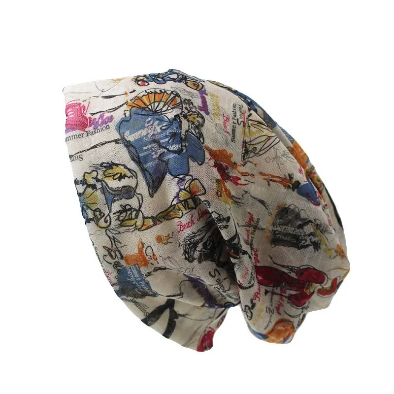 Neue Mode Frauen Sommer Brief Hut Farben Weibliche Floral Warme Mütze Schal Herbst Mädchen Frühling Beanie Bonnet Dance Beanies – Detail 6